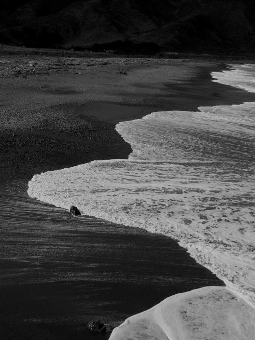 waves and sand_Baring Head